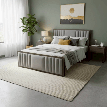 ฐานรองหัวเตียง 5 ฟุต WISDOM DESIGN FURNITURE รุ่น LUCKY สีเทา_4